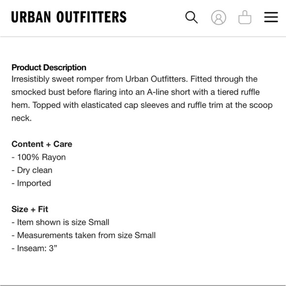 Urban Outfitters Rosie smocked tiered ruffle romper in lilac size medium - Picture 10 of 12